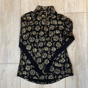 SanSoleil Mock Long Sleeve Golf Shirt